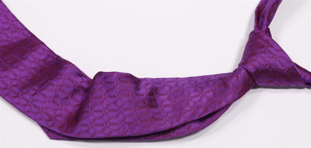 Davidoff Purple Horsebit Design Silk Necktie Tie